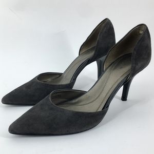 TAHARI Suede Leather Coco D'orsay Pump Size 7.5